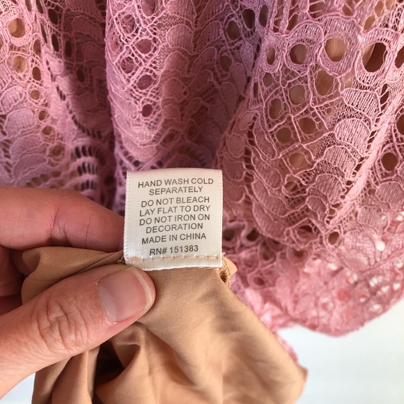 Beautiful Current Air Anthropologie blush pink lace midi dress size S - Picture 3 of 6